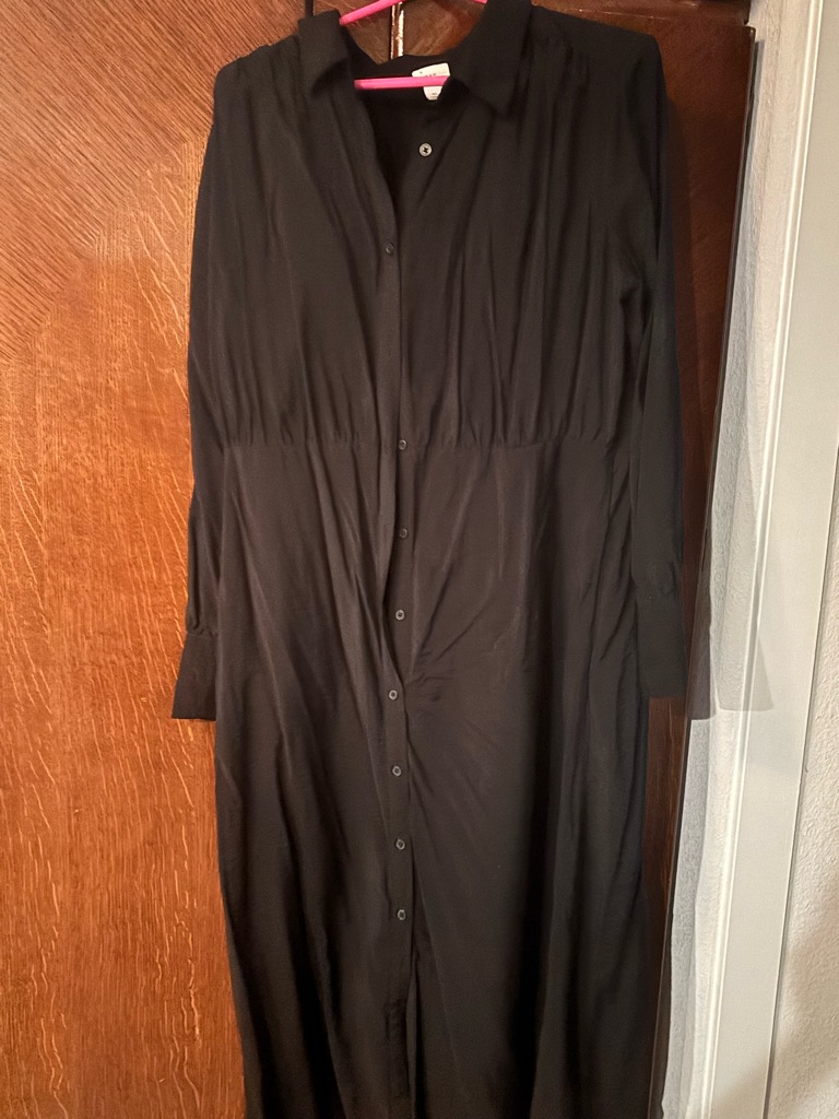A New Day Black Button Down Dress